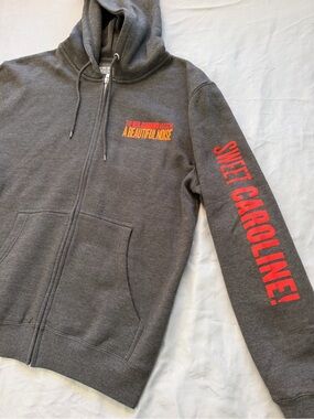 Neil Diamond Sweet Caroline Zip-Up Hoodie with Sleeve Graphic